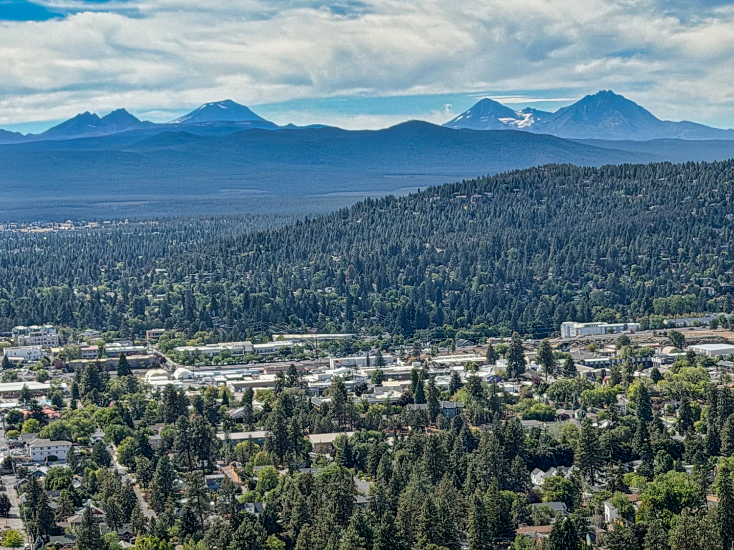 Bend Looking to Awbrey Butte & Cascades